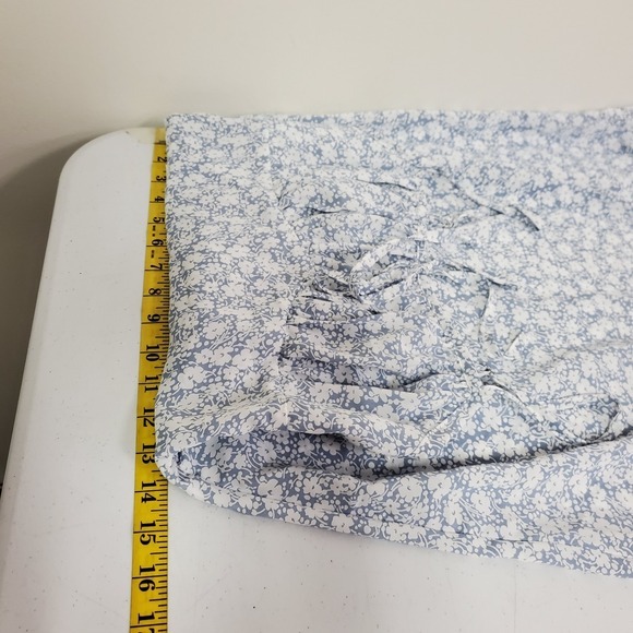 Shein Womens Dainty Floral Babydoll Milkmaid Midi Dress‎ Size 4 Blue Coquette - Picture 7 of 11